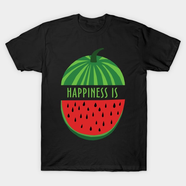 Happiness Is Watermelon T-Shirt by KewaleeTee